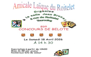 Concours de belote Amicale Laïque du Roitelet
